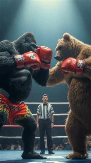 ❺クマVSゴリラ ボクシング動画＃ヒグマ＃クマ＃熊