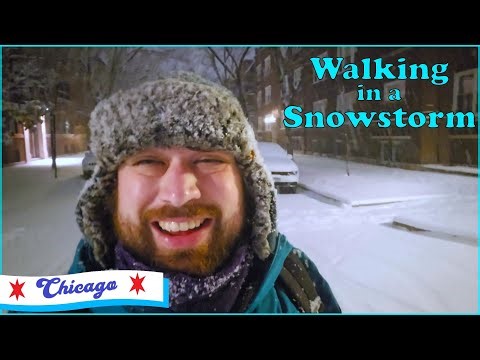 Chicago 5 AM Snow Walk in 4K | Empty Streets Winter Storm