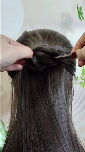 How to clip hair for a beautiful long hairstyle #hairclip #hairstyle