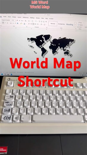 World Map shortcut Key In MS Word|| MS Word Shortcut||#msword #mswordinhindi #ytshorts #fyp #yt