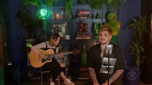 Late Late Show guest Adam Lambert sticks around to perform his song "On the Moon" from his new album, "Velvet." | The Late Late Show with James Corden