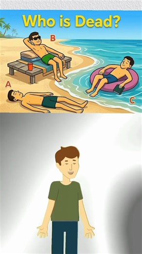 Who Is Dead? 🤯 Beach Puzzle Challenge | 99% Fail!#riddles #braintest #iqtest #viral #ytshorts