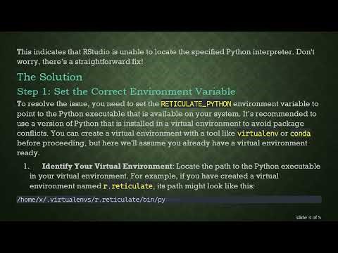Troubleshooting reticulate Python Environment Issues in RStudio