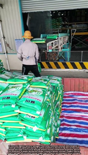 Efficient Loading of Conveyor-Moved Packages into Truck Beds for Safety