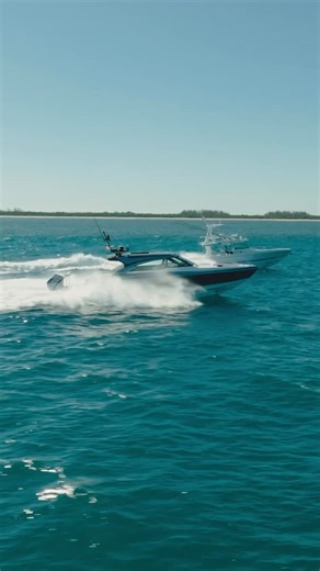 Shared water, shared performance. The 500 SSC and 457 CCF making it look easy. #FormulaBoats #500SSC #457CCF #OffshorePower #PerformanceBoats #BoatingExcellence #BuiltToRun #MarineEngineering #DroneFootage #BoatRun #OffshoreFishing #OpenWater | Formula Boats