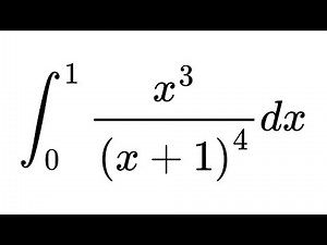 Integral of (x^3)/(x + 1)^4 from 0 to 1