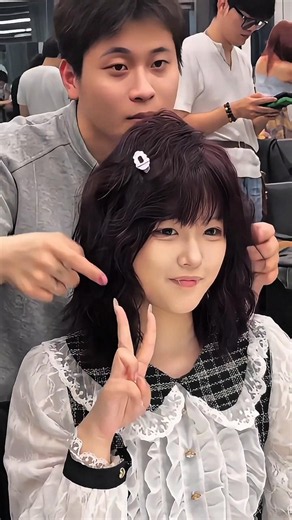Step-By-Step Cute Hime Cut & Bangs Tutorial! ✂️🌸#hairstyles #haircut #softgirlhair #hairtutorial