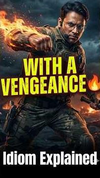 WITH A VENGEANCE 😡🔥 | Idiom Meaning in Hindi | SSC English Shorts #shorts