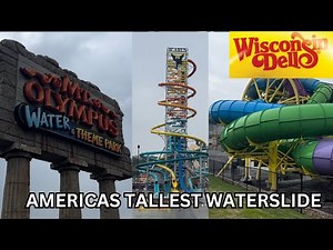 Wisconsin Dells Tour 4K - Mount Olympus Hotel Water and Theme Park Full 4K Tour - Tallest Waterslide