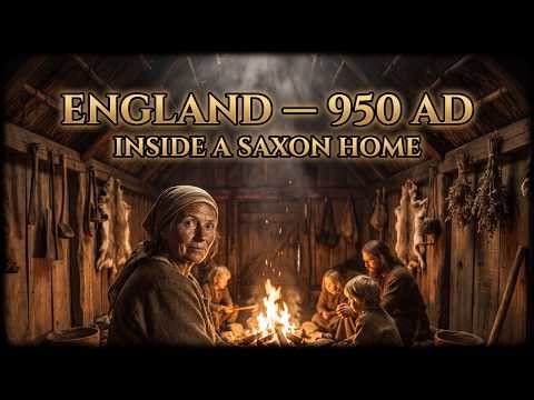 This is what life was like inside a Saxon house in England in 950 A.D. (AI Reconstruction)