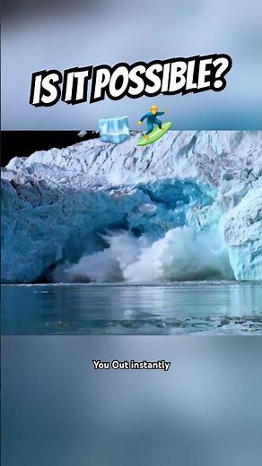 Surfing Giant Glacier Waves?! 🤔😳