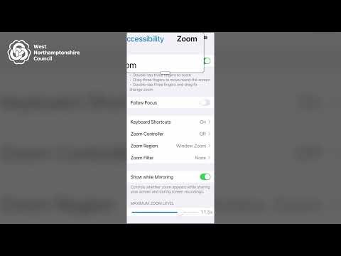 How to use the Zoom accessibility function on an iPhone