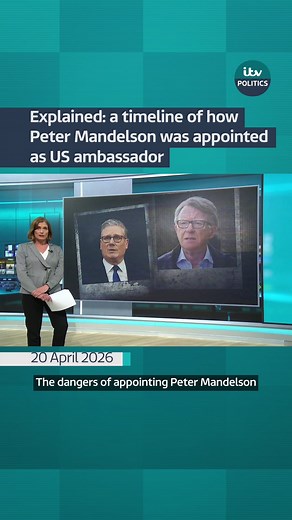 Our Political Correspondent Romilly Weeks takes us through a timeline of how Peter Mandelson was appointed as US ambassador. This comes after Starmer addresses the Commons today to explain how he was not aware Peter Mandelson had failed his security vetting before taking up his post as the UK’s ambassador to Washington, blaming top civil servant Sir Olly Robbins for deliberately keeping him in the dark. #itvnews #politics #starmer #mandelson #unitedkingdom