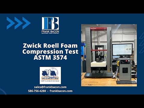 Zwick Roell Z005 Foam Compression Test ASTM D3574 Retrofitted by Frank Bacon Machinery