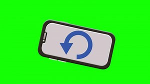 Download Phone Rotation 3D Animation from Vertical to Horizontal with Green Screen Background for free