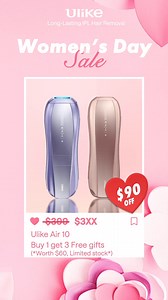 11 reactions | You take care of everything-now, it’s time to take care of YOU.  Celebrate International Women’s Day with the Air 10: nearly painless IPL, results in just 2 weeks, and $90 OFF for a limited time! Because effortless beauty means infinite possibilites. ✨ | Ulike Global | Facebook