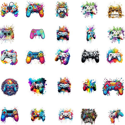 Game Controller PNG Bundle | Gaming Controller Clipart for T-shirts, Stickers & Sublimation - Etsy