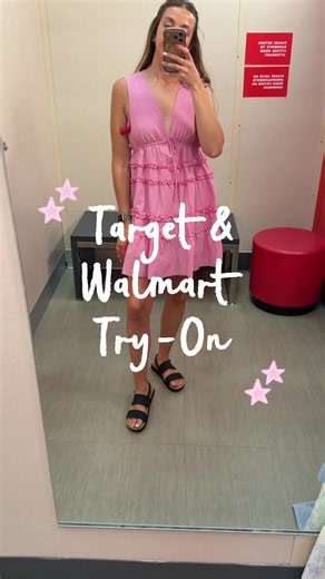 Little Target & Walmart Try On! 👗❤️💙 I’ll have as much as I can find 🔗 on my ShopMy in my bio! @target @Walmart #tryonhauls #targettryon #walmarttryon #summertryonhaul #womensclothing