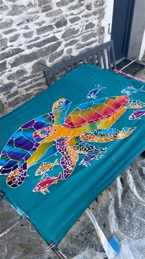 Batik Art Behind the Scenes (Real Process) Turtles - MarleyAtebas