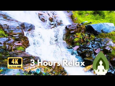3 Hours of Relaxing Waterfall Sounds • Pure Nature for Sleep, Meditation & Stress Relief