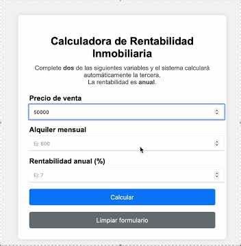 Tutorial - calculadora de rentabilidad inmobiliaria