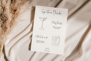 Custom Handwritten Beverage Menu Template | Elegant Editable Beverage Menu, Printable & Instant Download - Etsy Australia