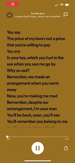 You'll Be Back - Jonathan Groff's Hamilton Performance