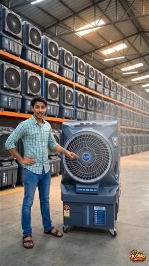 Powerful Cooler 💨 Cools an entire hall in minutes ❄️ #IndustrialCooler