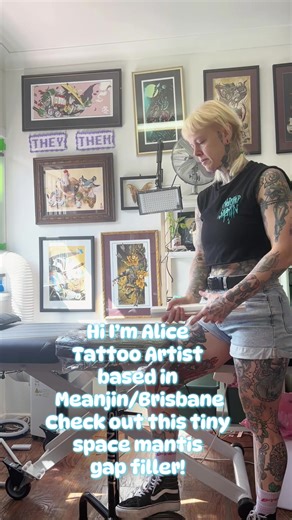 Creative Tattoo Gap Fillers: Space Mantis Inspiration