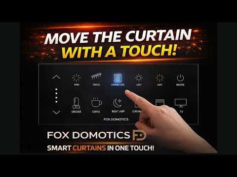 Fox Domotics Home Automation - Touch switch to control lights, fan & curtains. Glass Touch Switches