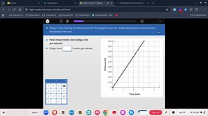 Diego is also training for the tournament. The graph shows the ... | Filo