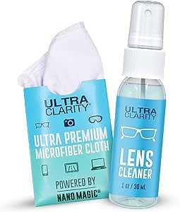 Ultra Clarity Powered by Nano Magic Eyeglass Lens Cleaning Spray | Ideal for Glasses, Phone, Electronic Screens, Optic Surfaces, Coated Surfaces - Made in USA