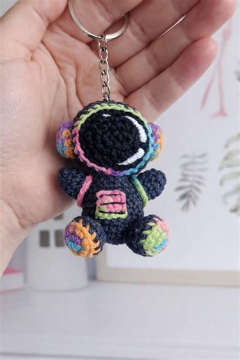 Cute Keychain Plush, Space Gifts for Men, Space Theme Birthday, Astronaut Figurine - Etsy
