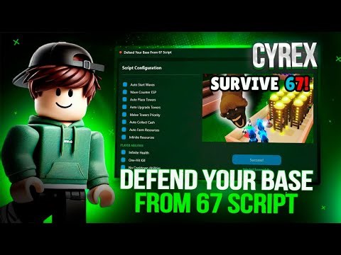 Defend Your Base From 67 Script | Infinite Money , Auto Open Crates | ios/android/pc