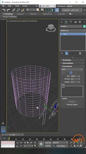 Fix Text on a Curved Surface in 3ds Max
