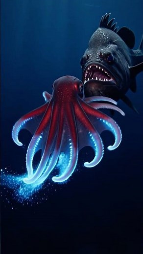 Vampire Squid Escapes With Glowing Bioluminescent Ink