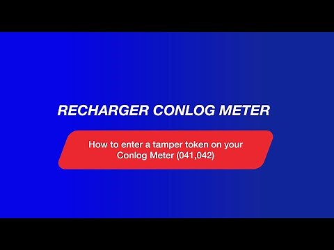 How to enter a tamper token on your Conlog Meter (041,042)
