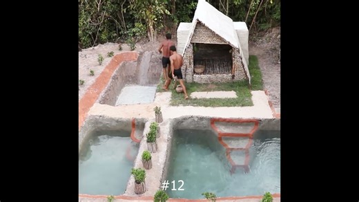 Witness the transformation of a mud pit into a dream house and see the journey of turning dirt into a dream pool in the jungle