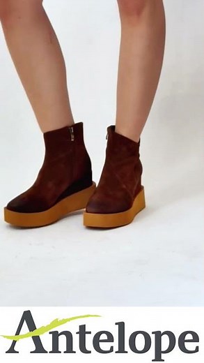 Suede Platform Ankle Boots With Side Zip #Shorts