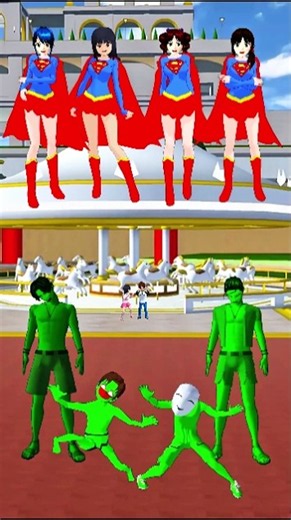 Superman Melawan Zombie 😱 | Permainan Sakura School Simulator