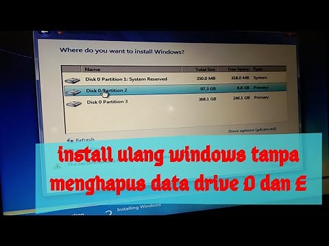HOW TO REINSTALL WINDOWS 7 WITHOUT DELETING DATA ON DRIVES D and E