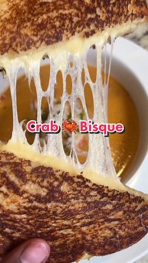 Delicious Crab Bisque with Smoked Gouda Grilled Cheese