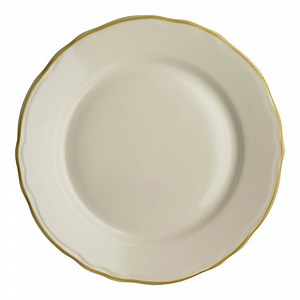 Homer Laughlin from Steelite International Styleline Old Gold 10 5/8" Scalloped China Plate - 12/Case