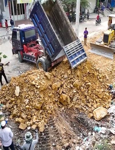 16K views · 165 reactions | Land Clearing Action Trucks Unload Dozer Push Garbage Away | SoulSync Hub | Facebook