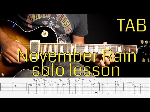 Guns n roses - November Rain solo lesson with tabs