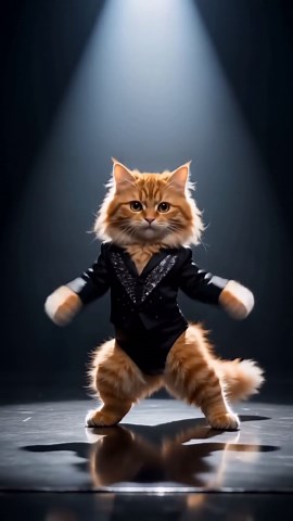 This cat in a suit means serious business