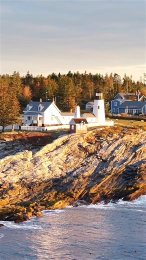 Ocean Waves Crashing at Pemaquid Point Lighthouse