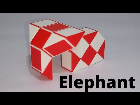 Make an Elephant 🐘 with Snake Cube | Snake Puzzle Pattern