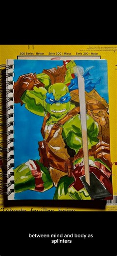 How to draw Leonardo TMNT || step by step || must watch #shorts #tmnt