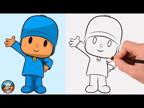 COMO DIBUJAR A POCOYÓ FÁCIL PASO A PASO dibujos